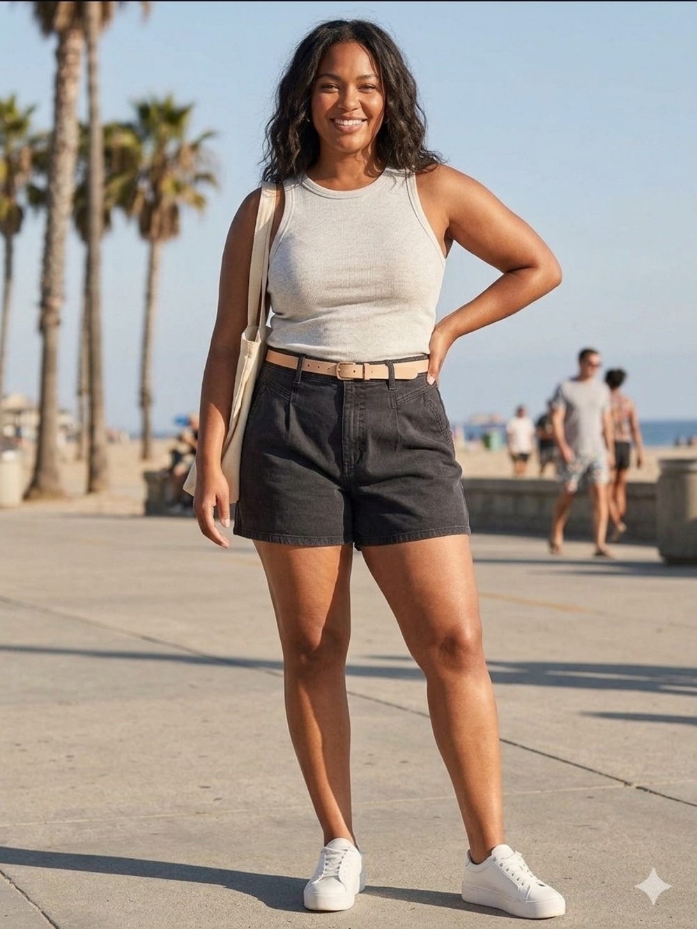 Universal Thread Charcoal High-Rise Relaxed Fit Jean Shorts
